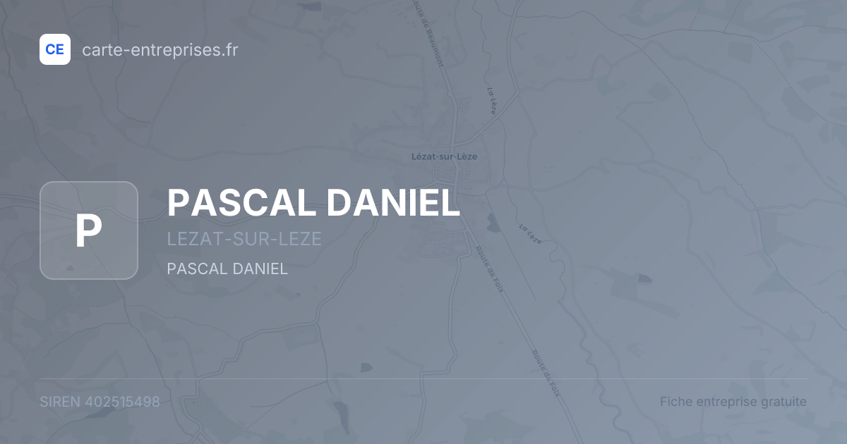 PASCAL DANIEL — 402515498 — fiche entreprise