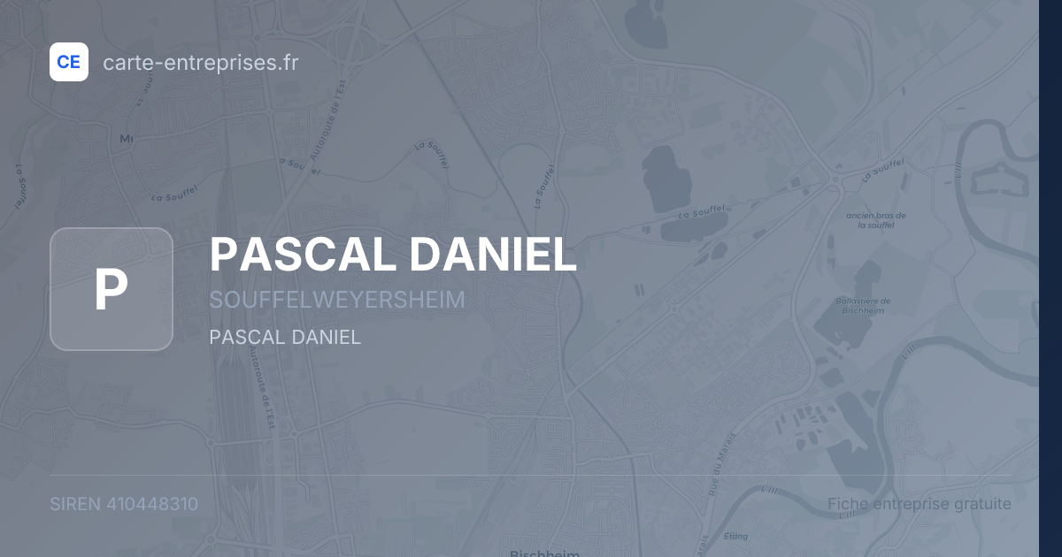 PASCAL DANIEL — 410448310 — fiche entreprise