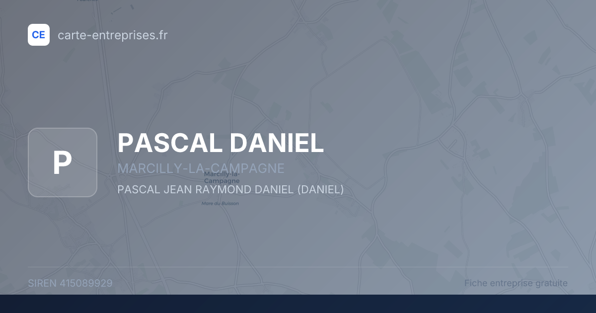 PASCAL DANIEL — 415089929 — fiche entreprise