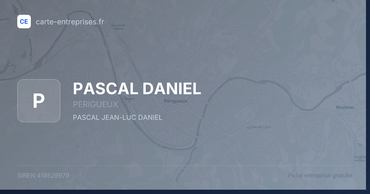 PASCAL DANIEL — 419529979 — fiche entreprise