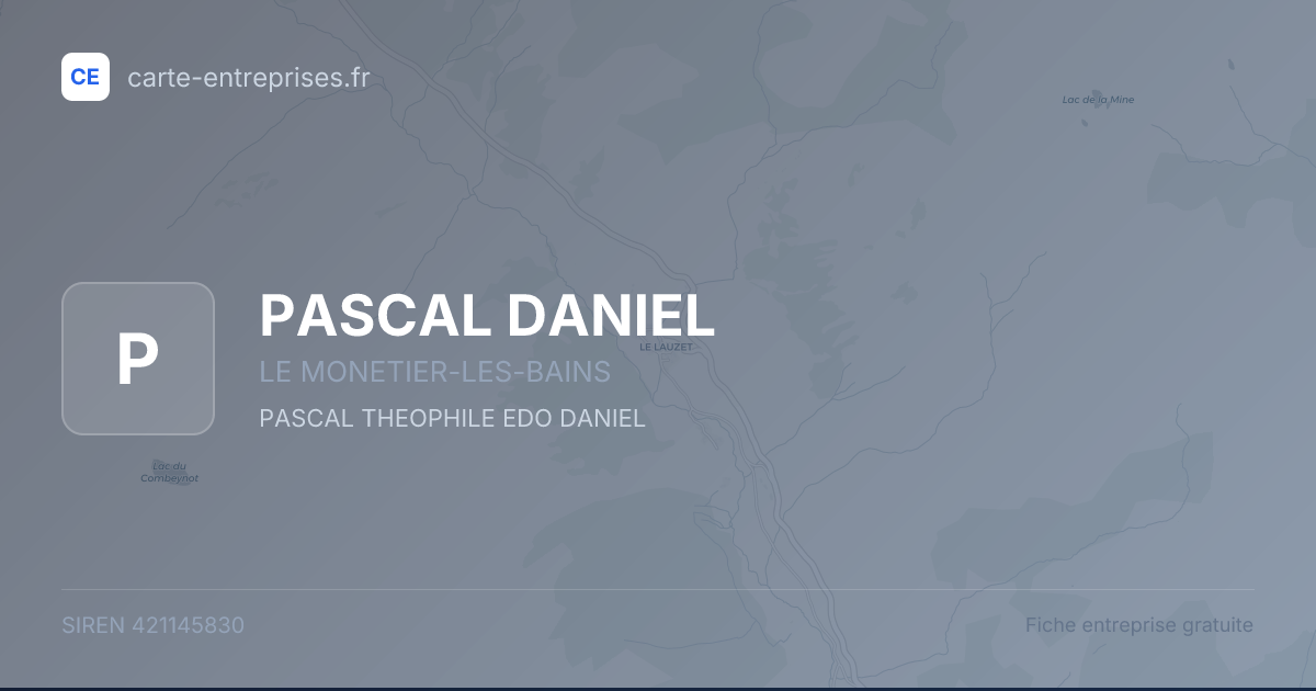 PASCAL DANIEL — 421145830 — fiche entreprise