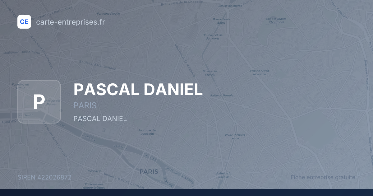 PASCAL DANIEL — 422026872 — fiche entreprise