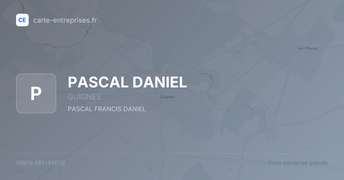 PASCAL DANIEL — 485144679 — fiche entreprise
