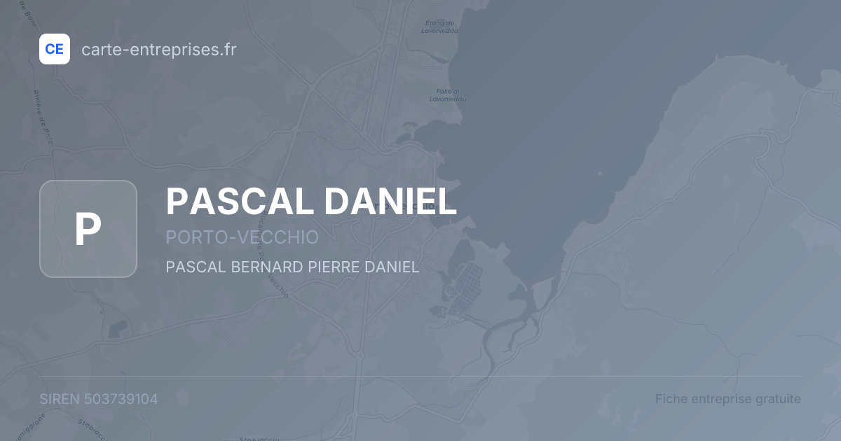 PASCAL DANIEL — 503739104 — fiche entreprise