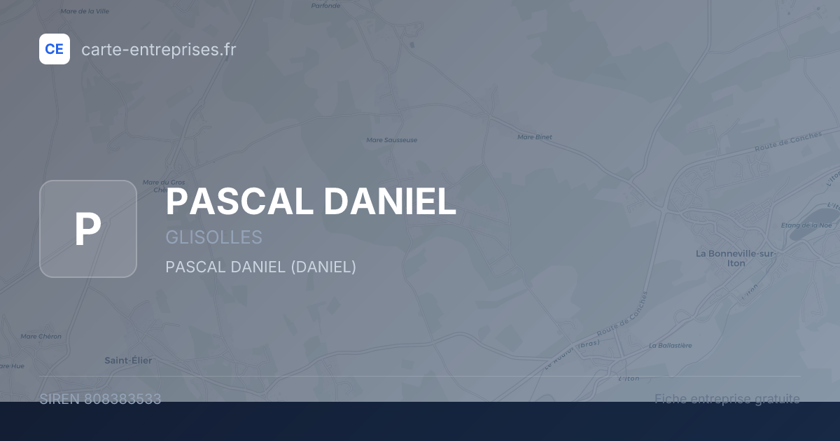 PASCAL DANIEL — 808383533 — fiche entreprise