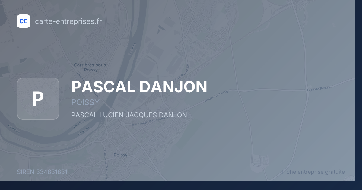 PASCAL DANJON — 334831831 — fiche entreprise