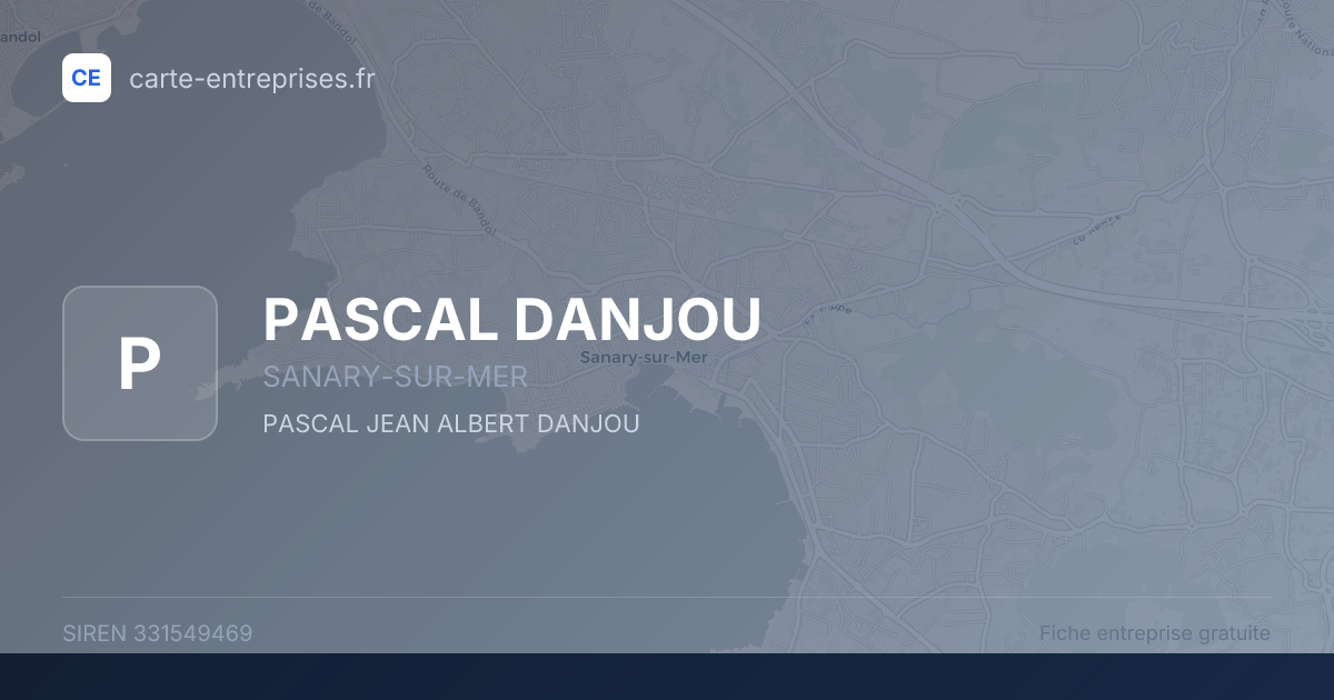 PASCAL DANJOU — 331549469 — fiche entreprise