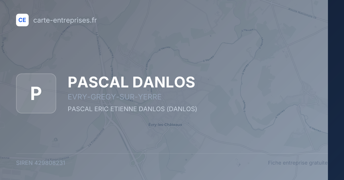PASCAL DANLOS — 429808231 — fiche entreprise