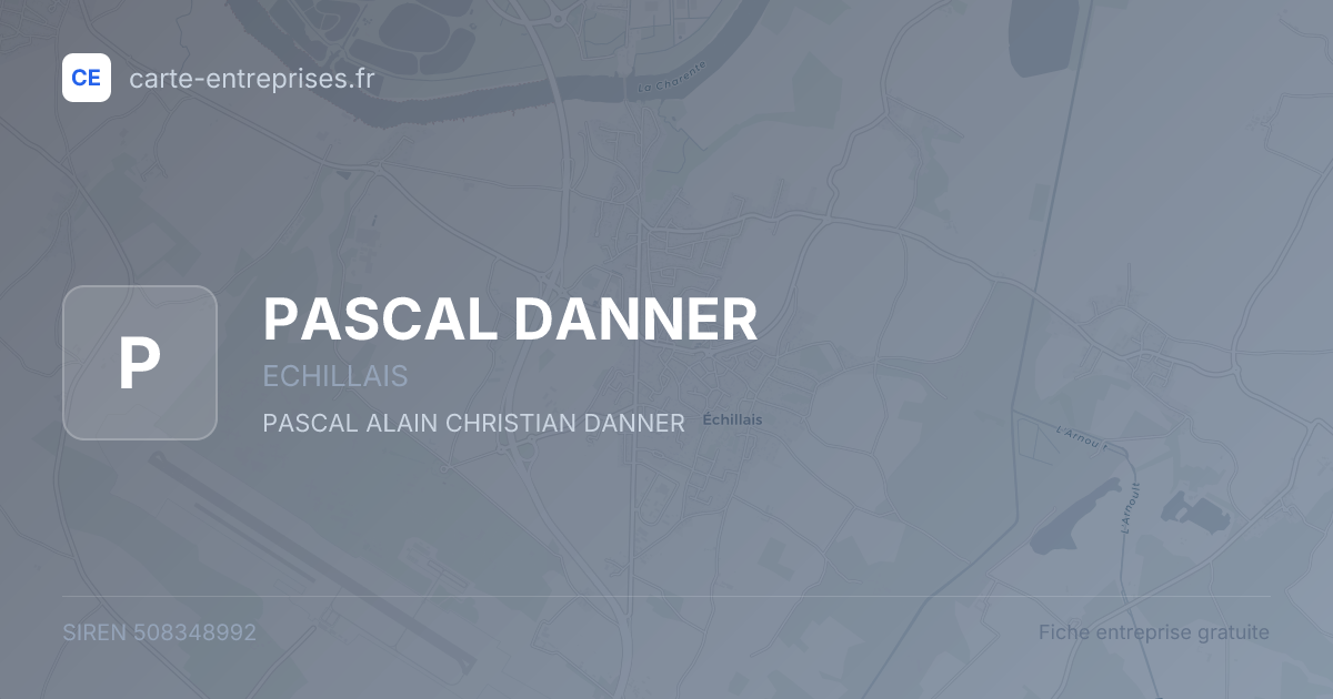 PASCAL DANNER — 508348992 — fiche entreprise