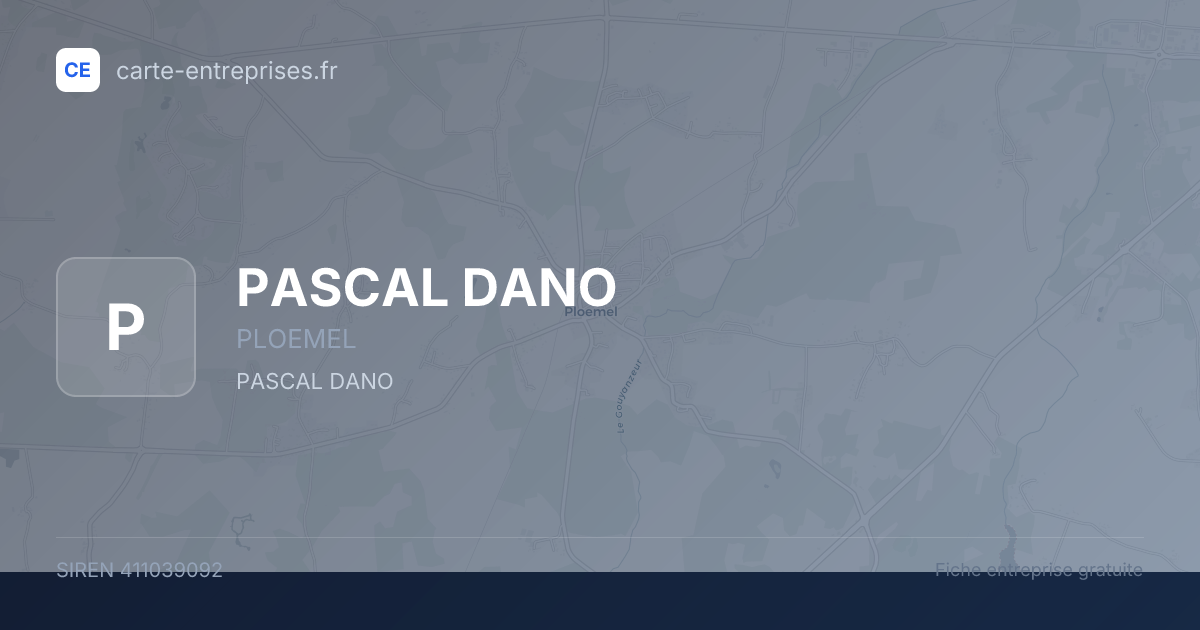 PASCAL DANO — 411039092 — fiche entreprise
