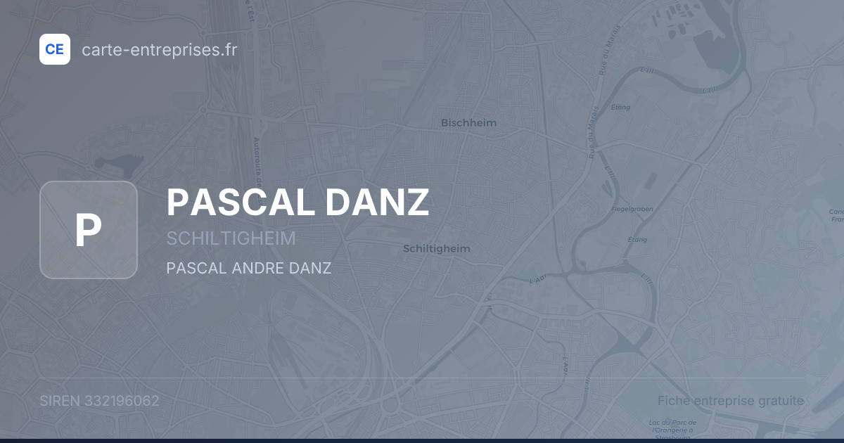 PASCAL DANZ — 332196062 — fiche entreprise