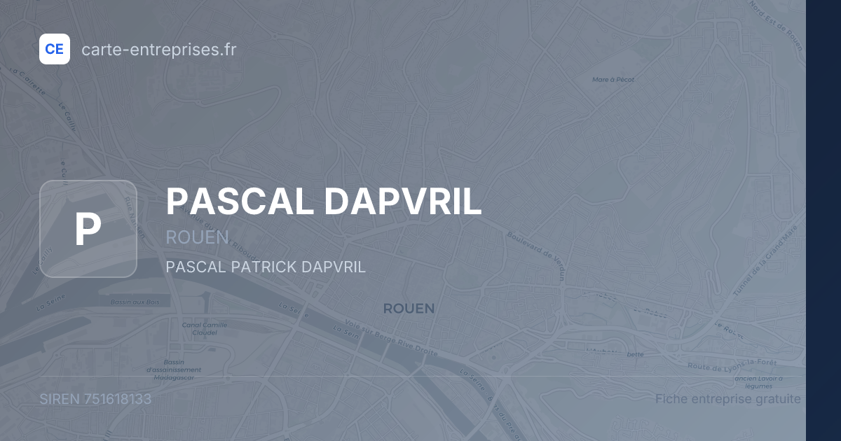 PASCAL DAPVRIL — 751618133 — fiche entreprise