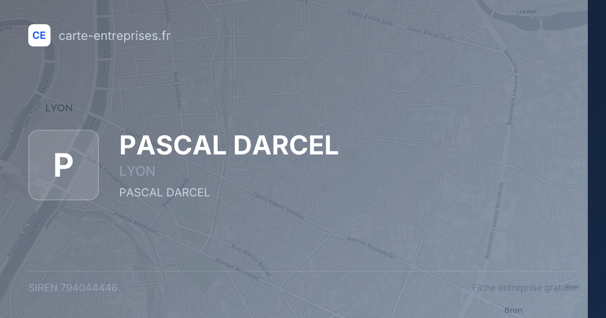 PASCAL DARCEL — 794044446 — fiche entreprise