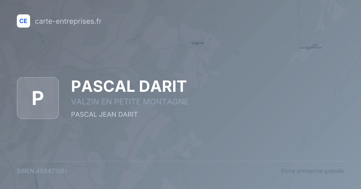 PASCAL DARIT — 488471681 — fiche entreprise