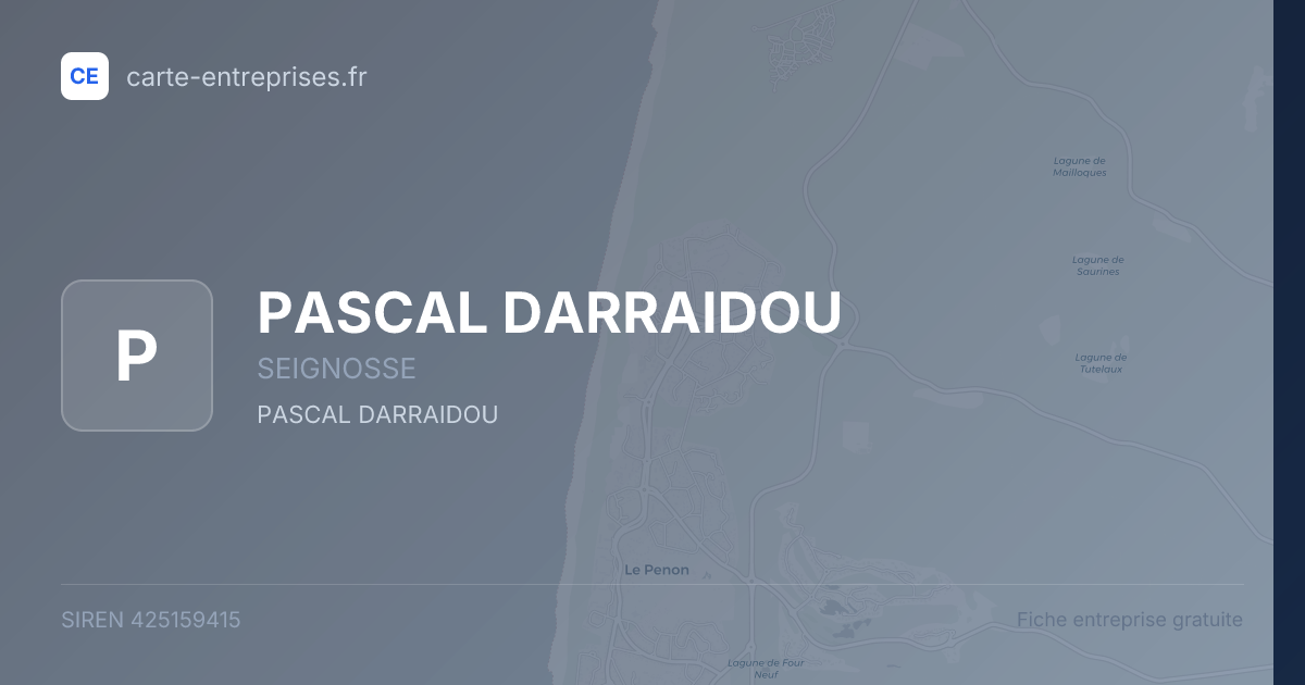 PASCAL DARRAIDOU — 425159415 — fiche entreprise