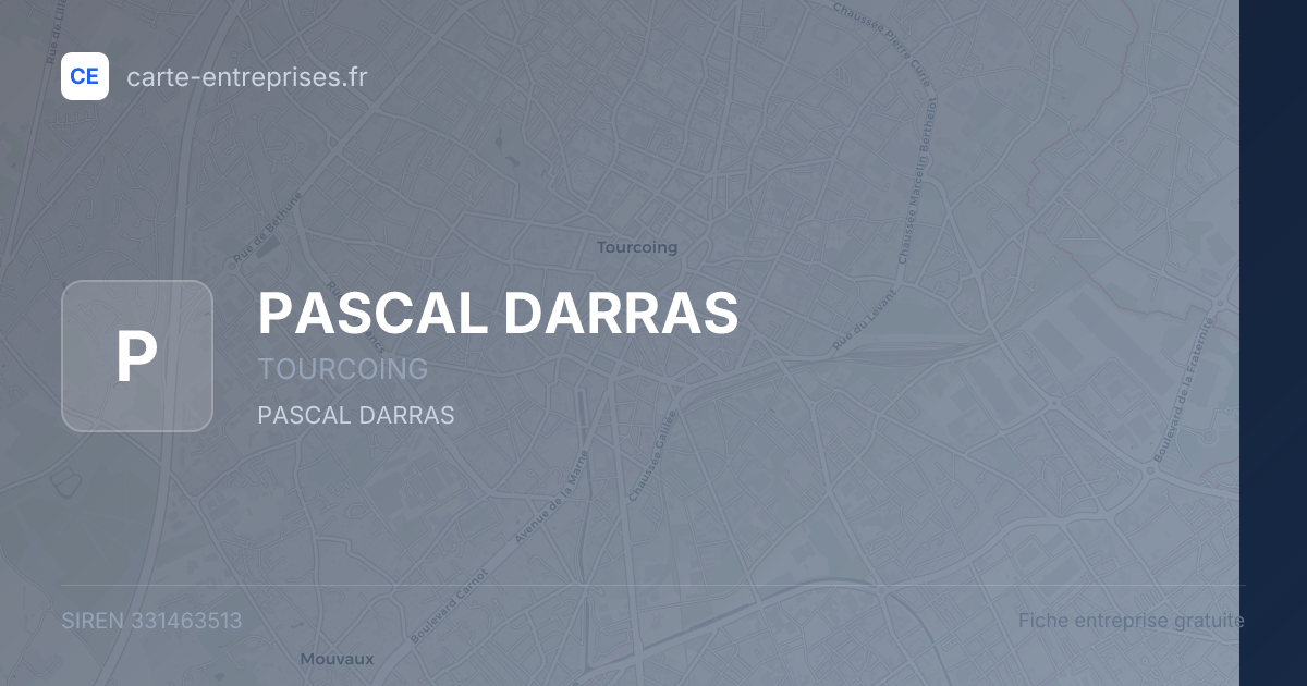 PASCAL DARRAS — 331463513 — fiche entreprise