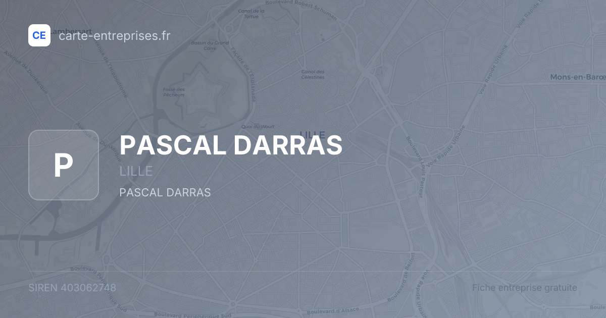 PASCAL DARRAS — 403062748 — fiche entreprise