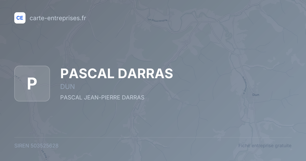 PASCAL DARRAS — 503525628 — fiche entreprise