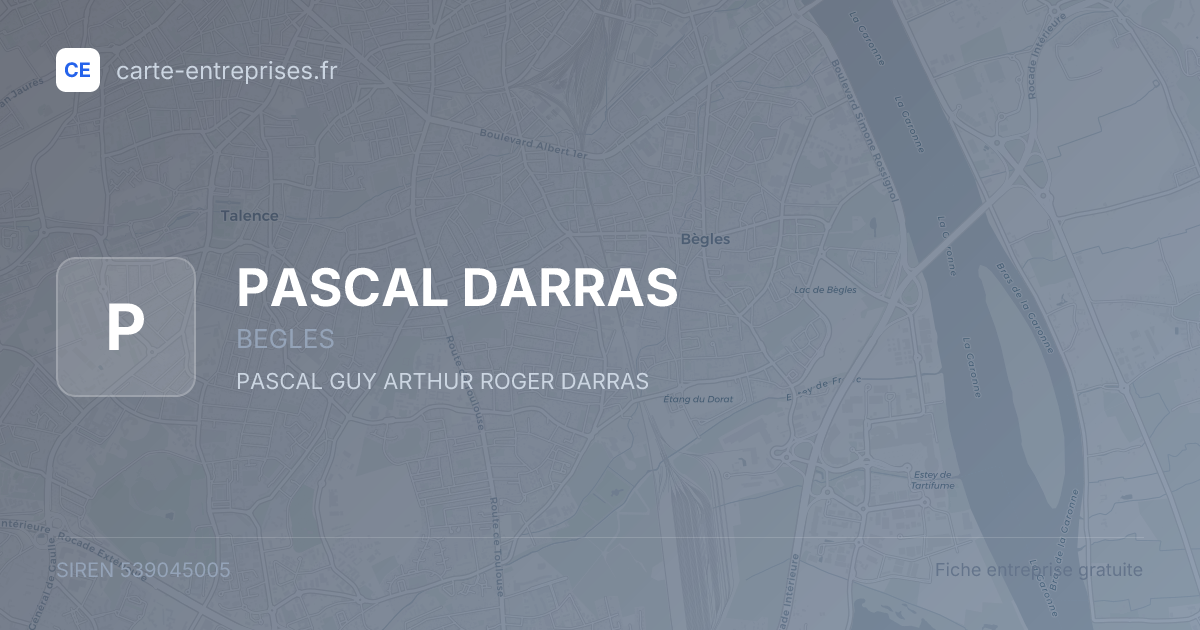 PASCAL DARRAS — 539045005 — fiche entreprise