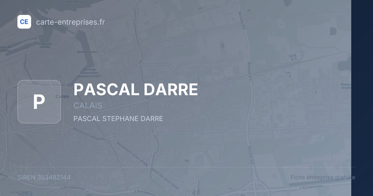 PASCAL DARRE — 353482144 — fiche entreprise