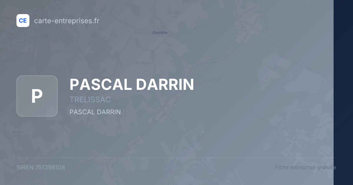 PASCAL DARRIN — 751398108 — fiche entreprise