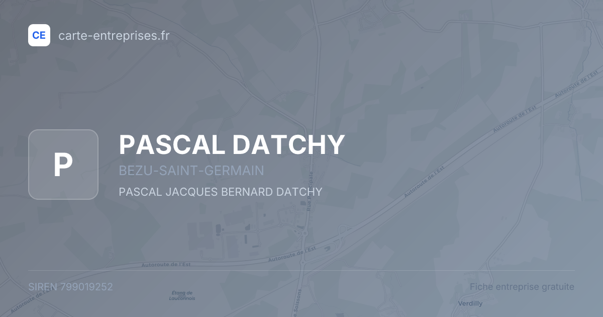 PASCAL DATCHY — 799019252 — fiche entreprise