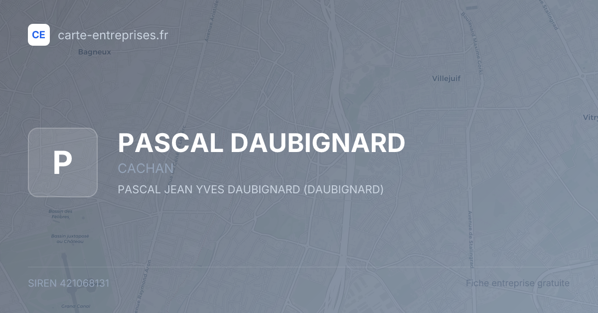 PASCAL DAUBIGNARD — 421068131 — fiche entreprise
