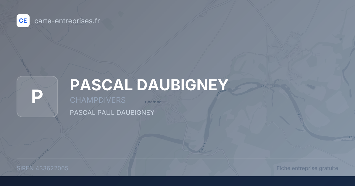 PASCAL DAUBIGNEY — 433622065 — fiche entreprise