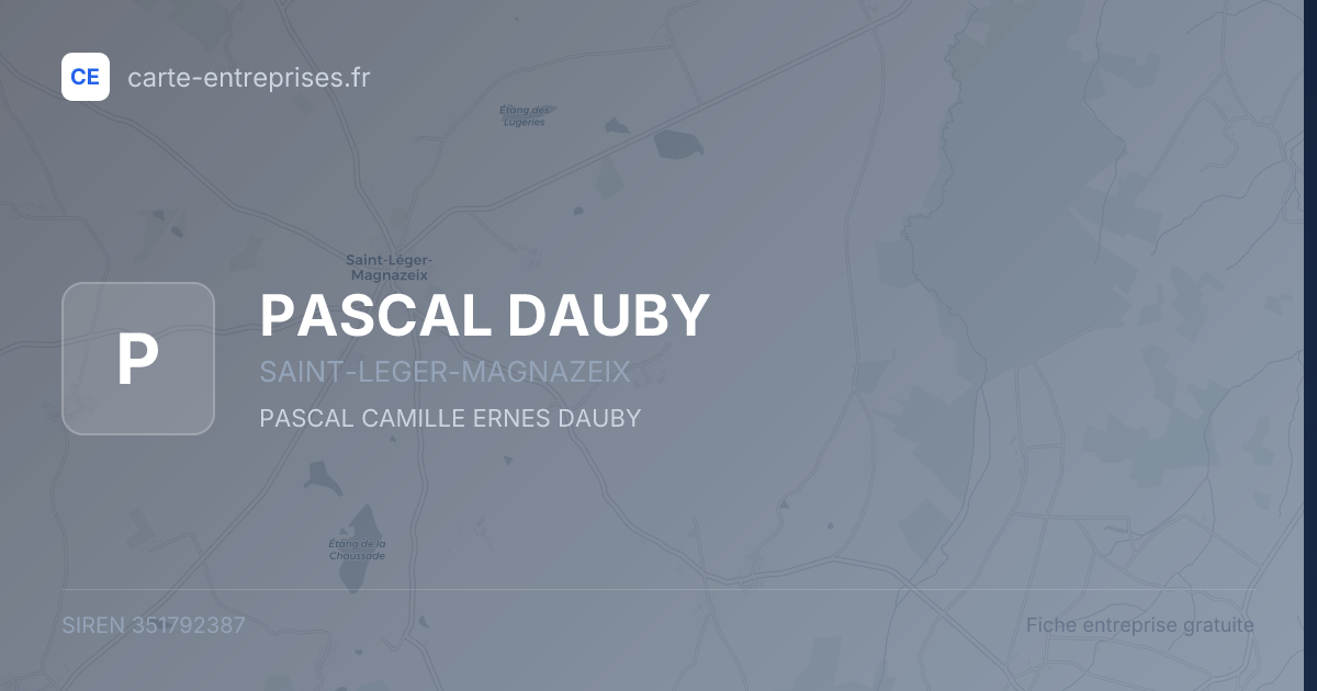 PASCAL DAUBY — 351792387 — fiche entreprise