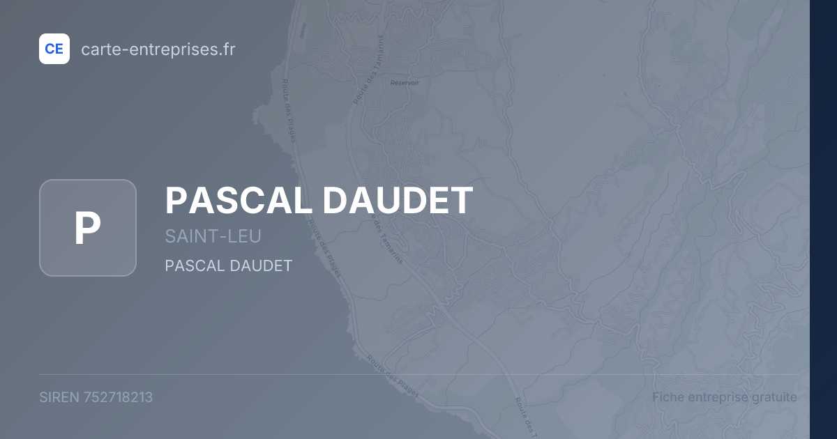PASCAL DAUDET — 752718213 — fiche entreprise