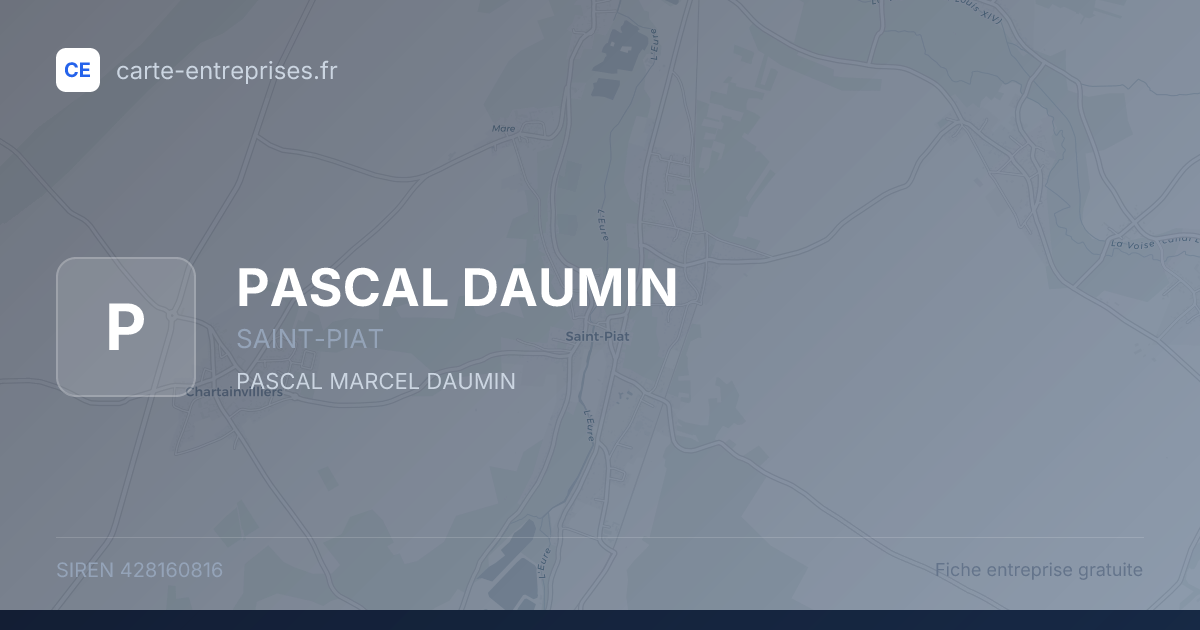 PASCAL DAUMIN — 428160816 — fiche entreprise