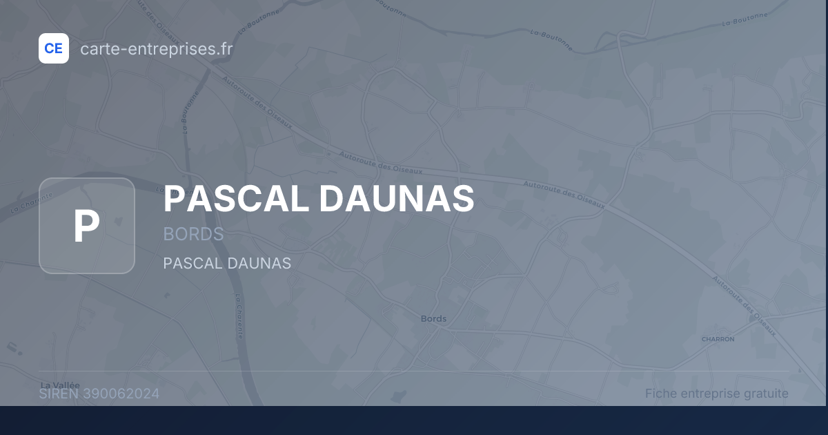 PASCAL DAUNAS — 390062024 — fiche entreprise