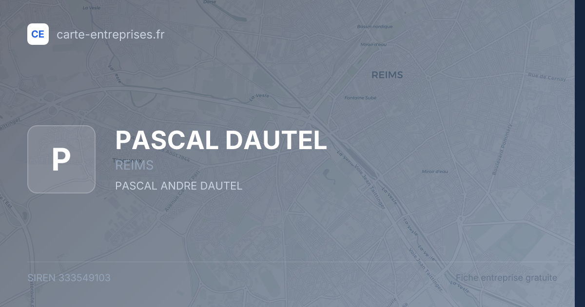 PASCAL DAUTEL — 333549103 — fiche entreprise