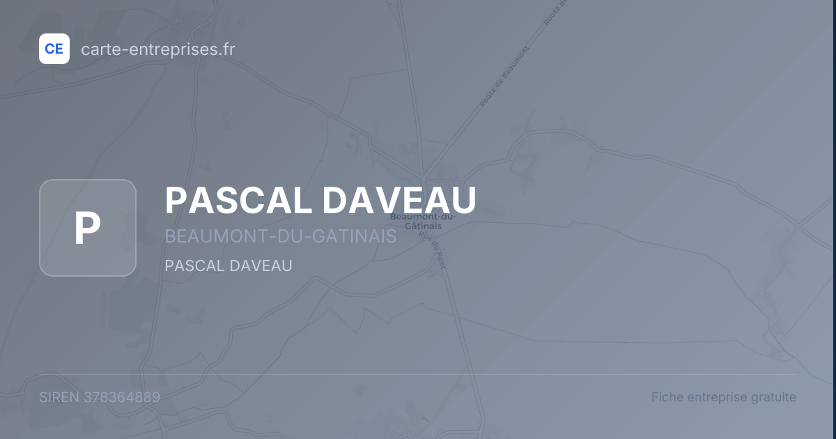 PASCAL DAVEAU — 378364889 — fiche entreprise