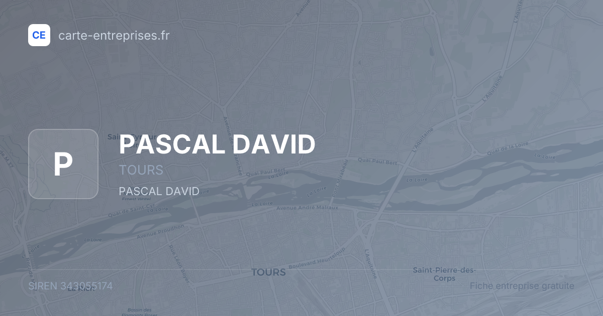 PASCAL DAVID — 343055174 — fiche entreprise