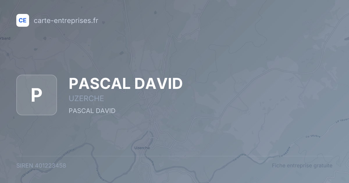 PASCAL DAVID — 401223458 — fiche entreprise