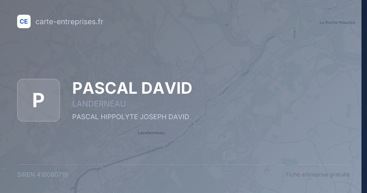 PASCAL DAVID — 418080719 — fiche entreprise