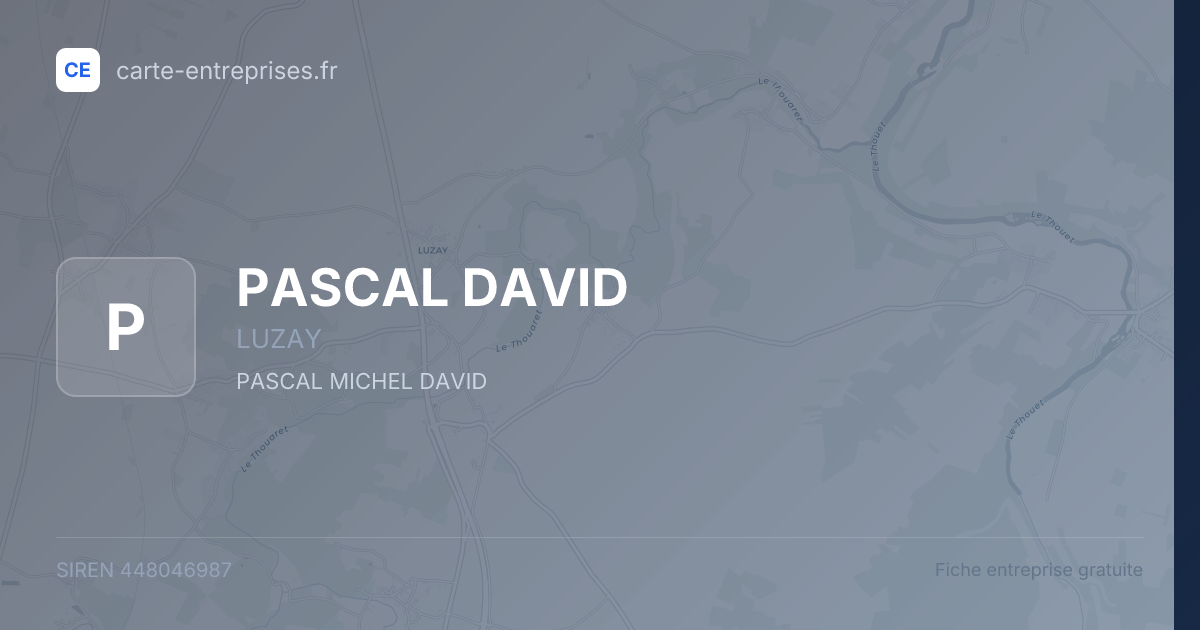 PASCAL DAVID — 448046987 — fiche entreprise