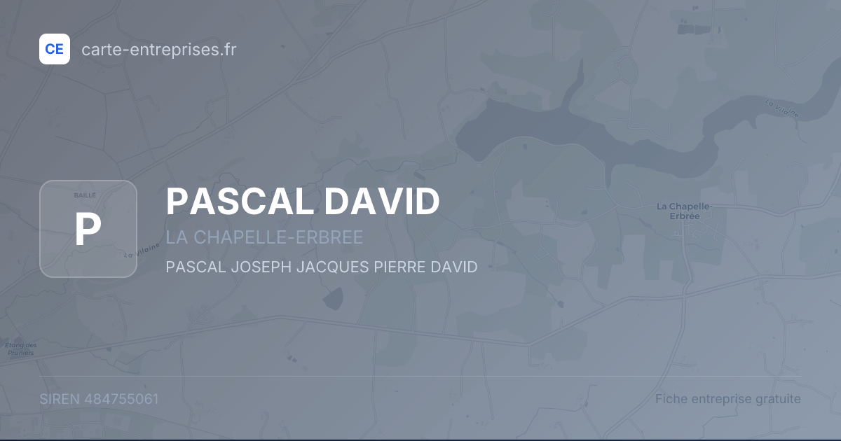 PASCAL DAVID — 484755061 — fiche entreprise