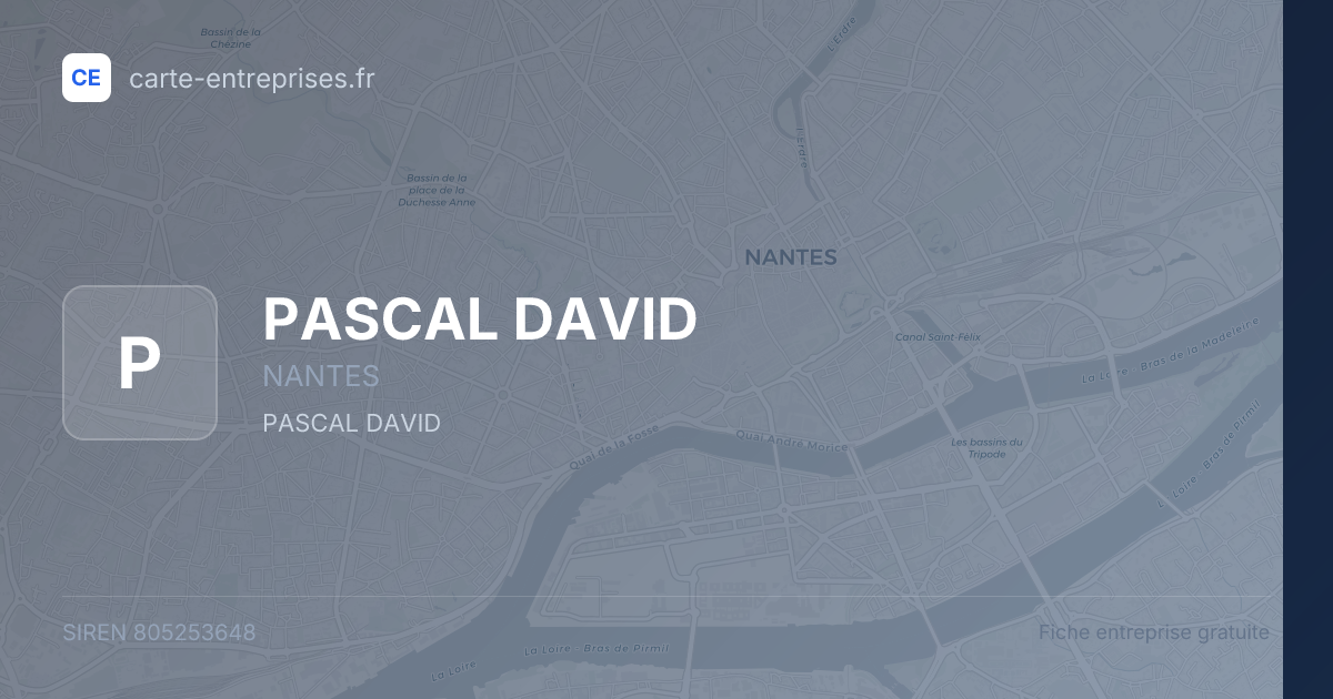 PASCAL DAVID — 805253648 — fiche entreprise