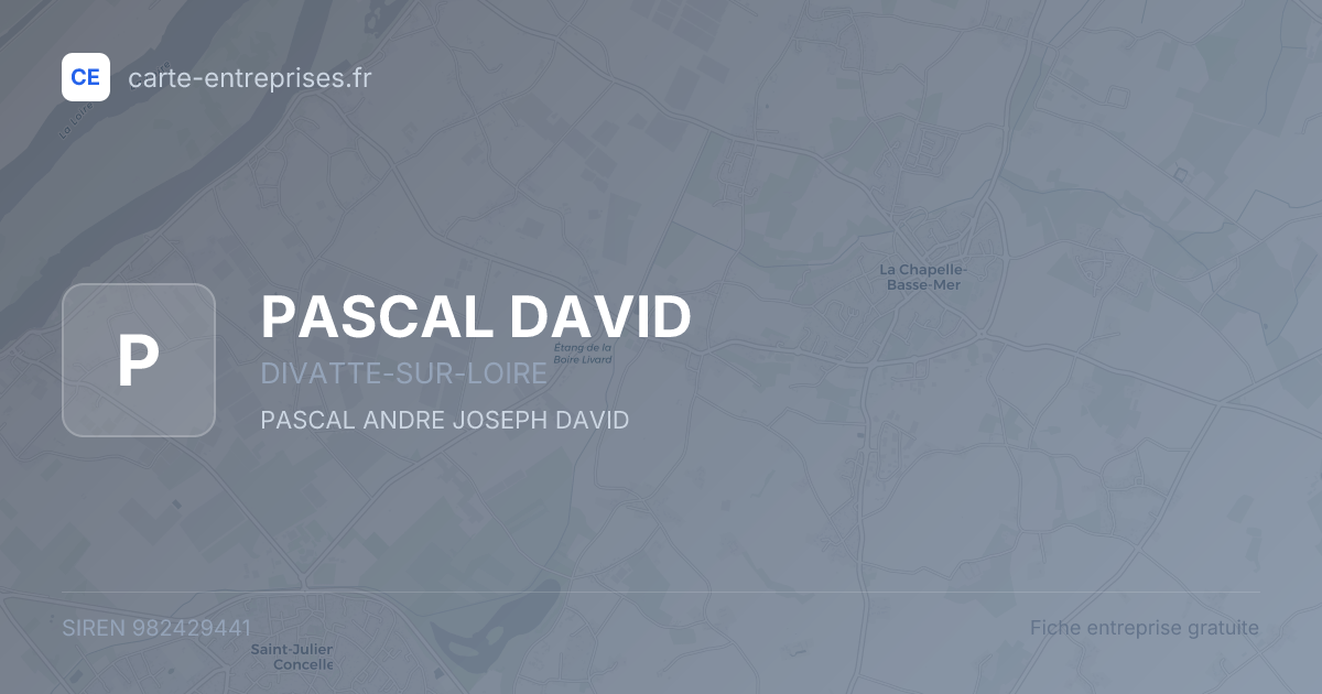 PASCAL DAVID — 982429441 — fiche entreprise