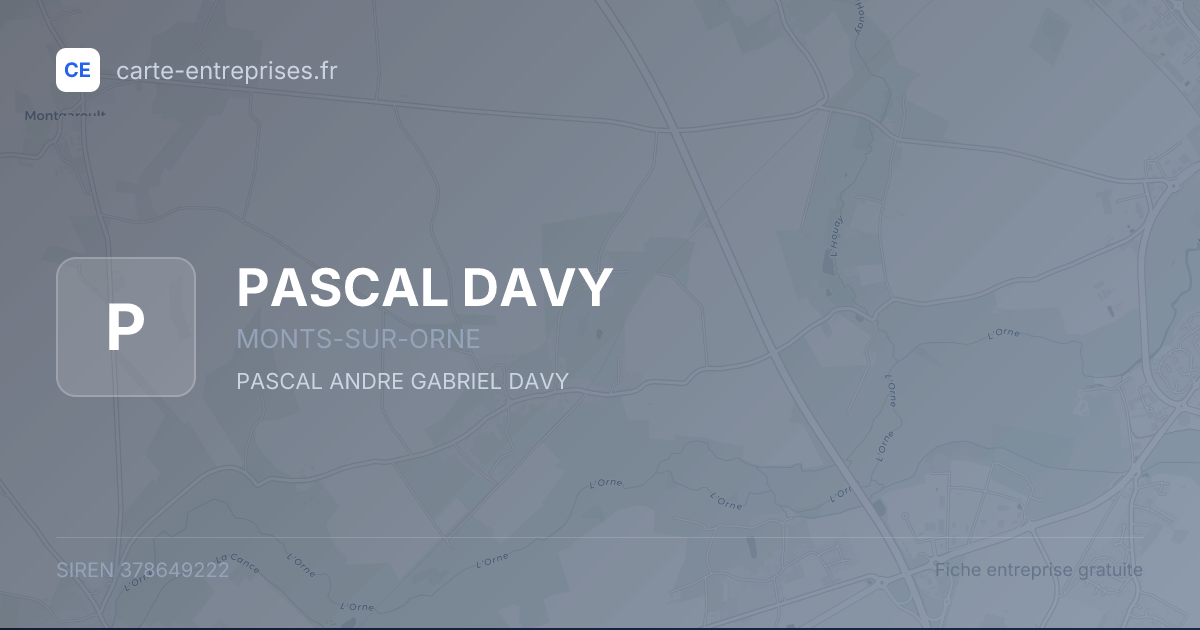 PASCAL DAVY — 378649222 — fiche entreprise