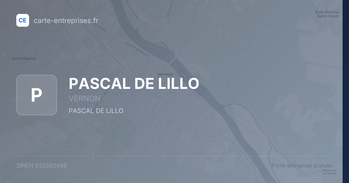 PASCAL DE LILLO — 932592488 — fiche entreprise