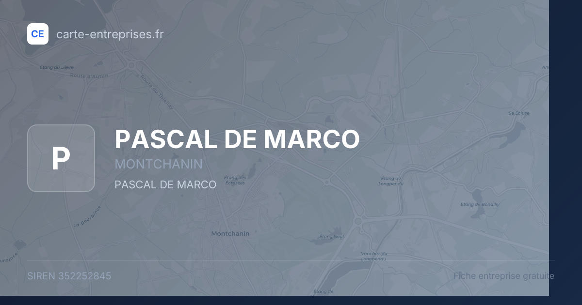 PASCAL DE MARCO — 352252845 — fiche entreprise