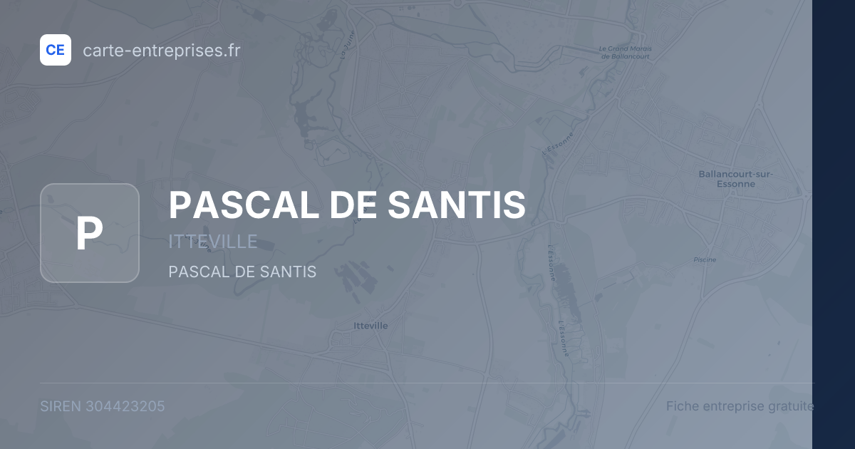 PASCAL DE SANTIS — 304423205 — fiche entreprise