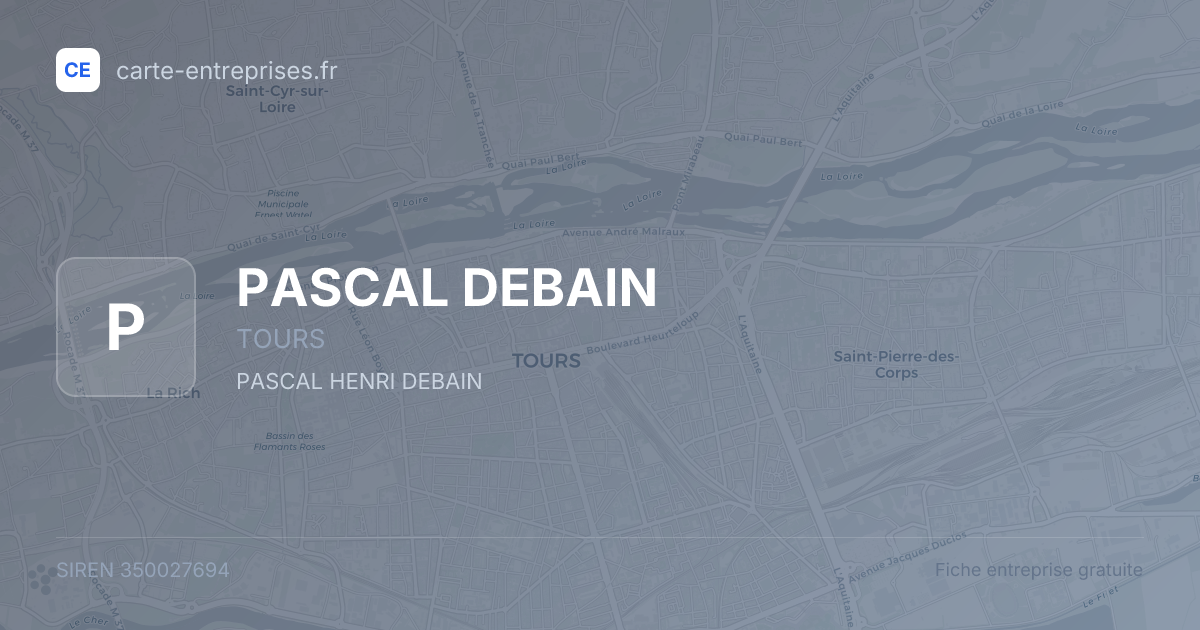PASCAL DEBAIN — 350027694 — fiche entreprise