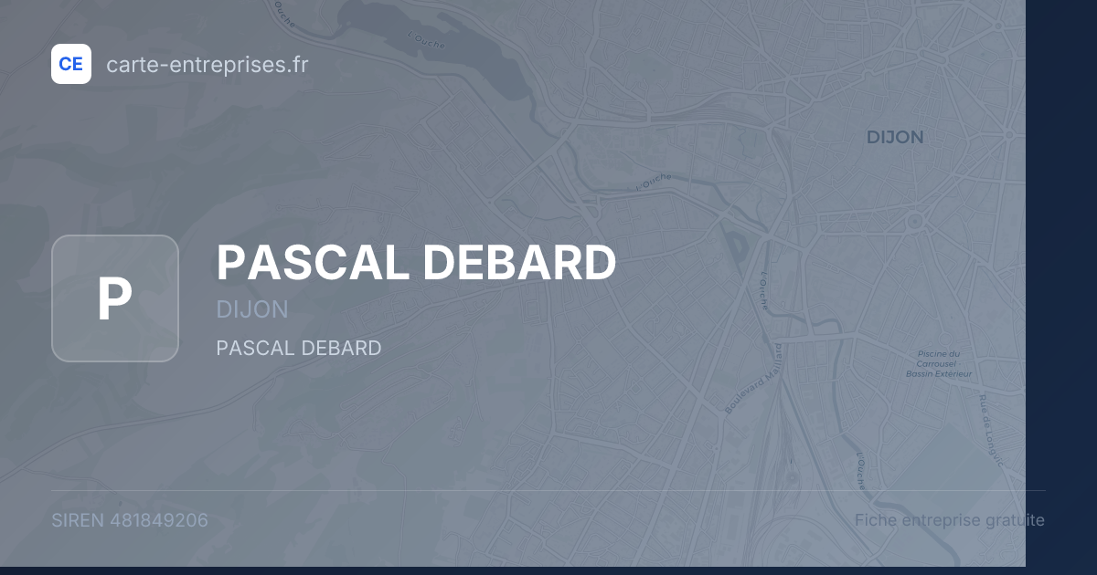 PASCAL DEBARD — 481849206 — fiche entreprise