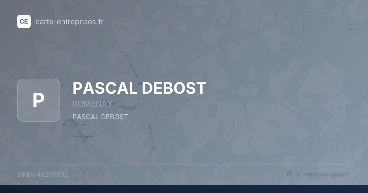 PASCAL DEBOST — 482155132 — fiche entreprise