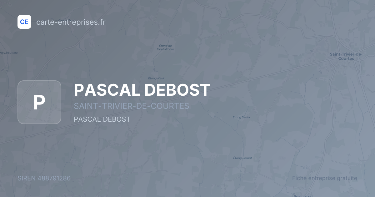 PASCAL DEBOST — 488791286 — fiche entreprise