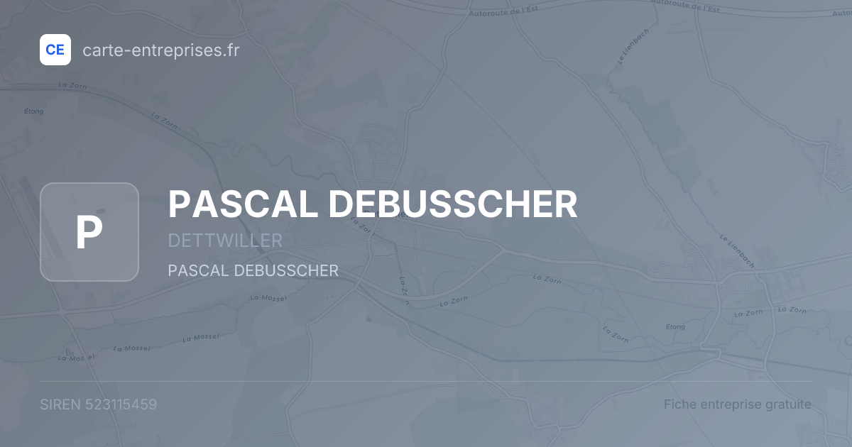 PASCAL DEBUSSCHER — 523115459 — fiche entreprise